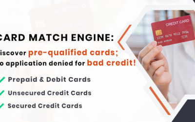 Card Match Engine: Discover pre-qualified cards, no application denied for bad credit!