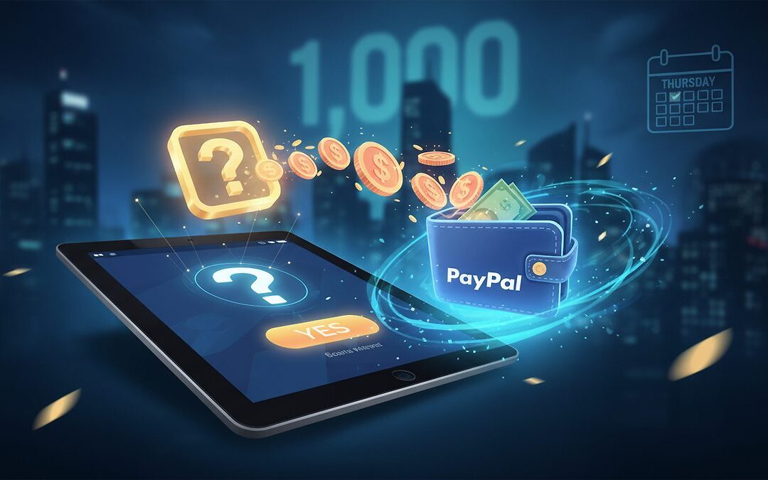 Answer 1 Question to Unlock a $1,000 PayPal Reward